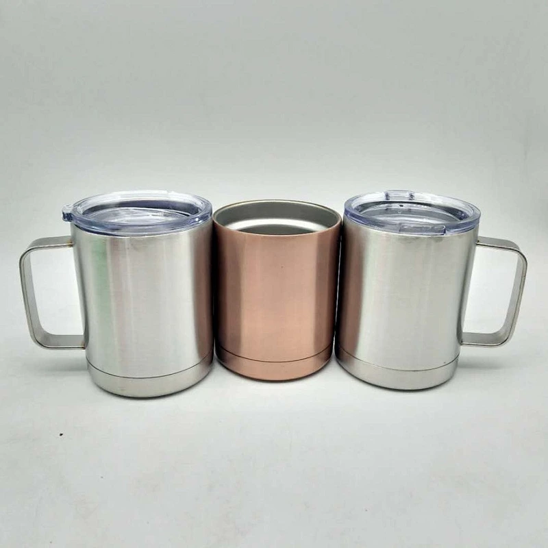 10oz Double wall stainless steel coffee mug 18/8 stainless steel vacuum insulated coffee mug with handle