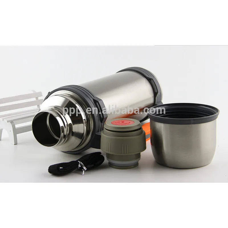 1200ml leak-proof eco-friendly outdoor activity hiking use stainless steel insulated travel bottle portable with strap
