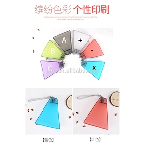 factory wholesale 260ml single wall plsatic logo customized Triangular flat water bottle with handle/color optional/portable