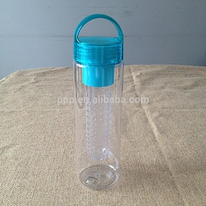 New design hot selling long fruit basket rod fruit bottle BPA free/fruit infuser with rosebox and fixed handle