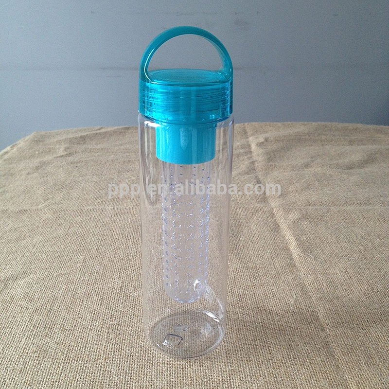 New design hot selling long fruit basket rod fruit bottle BPA free/fruit infuser with rosebox and fixed handle