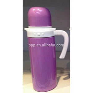1000ml double wall stainless steel insulated tumbler/bullet shape logo customized vacuum flask with handle /100% leakproof