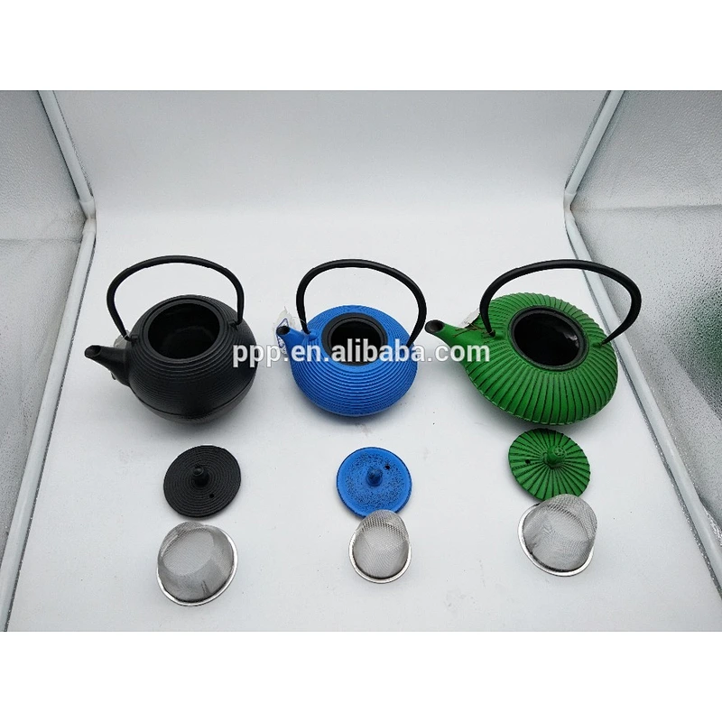 0.8L Straight Stripe shaped Cast Iron Tea Kettles