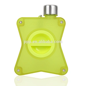 2017 top sale Bpa free paper bottle flat portable notebook water bottle