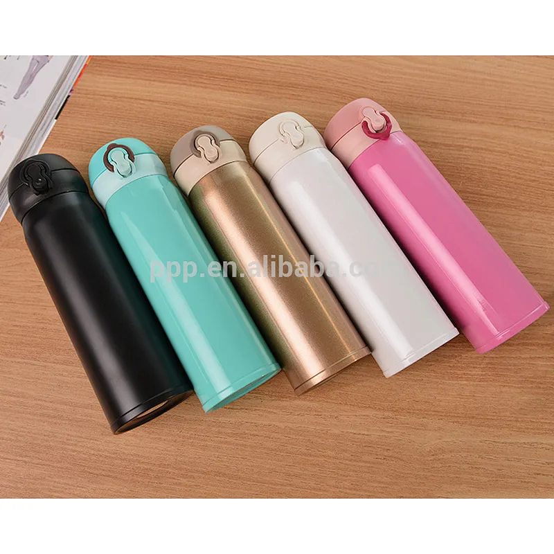 500ml double wall stainless steel with spring cap vacuum flask