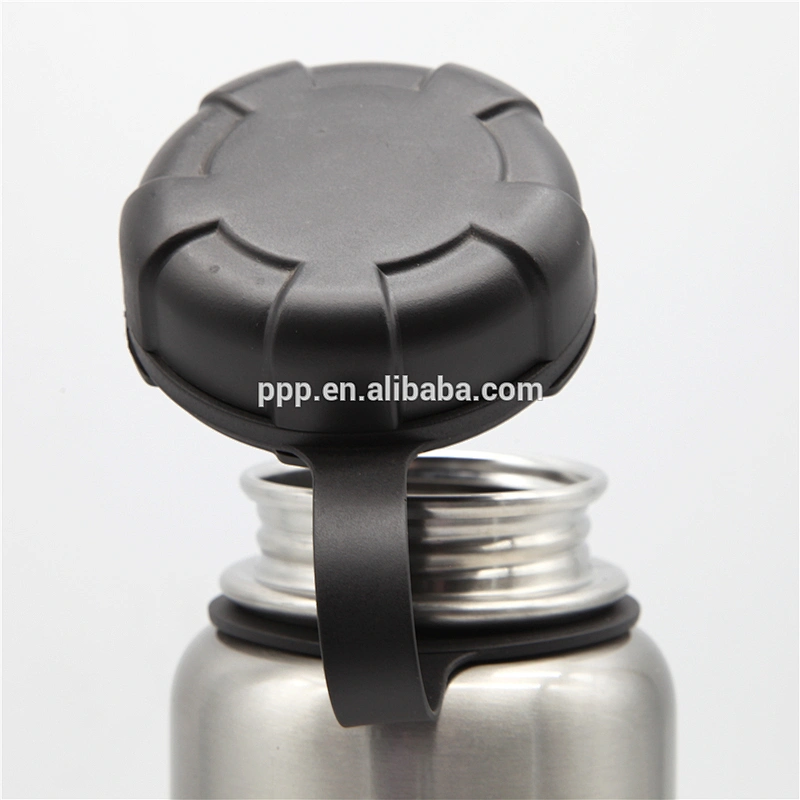 High quality single wall stainless steel sports water bottle with handle