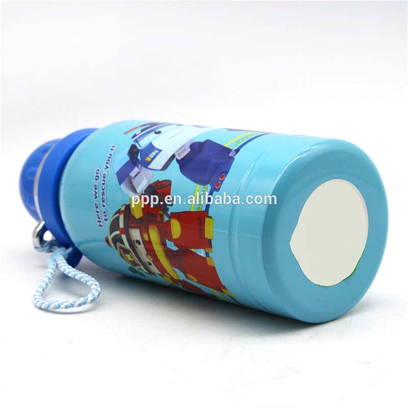 Wholesale single wall stainless steel heat tranfer printing leak proof water bottle