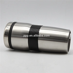 double wall fresh plastic inner stainless steel outer travel mug insulated auto mug custom printed