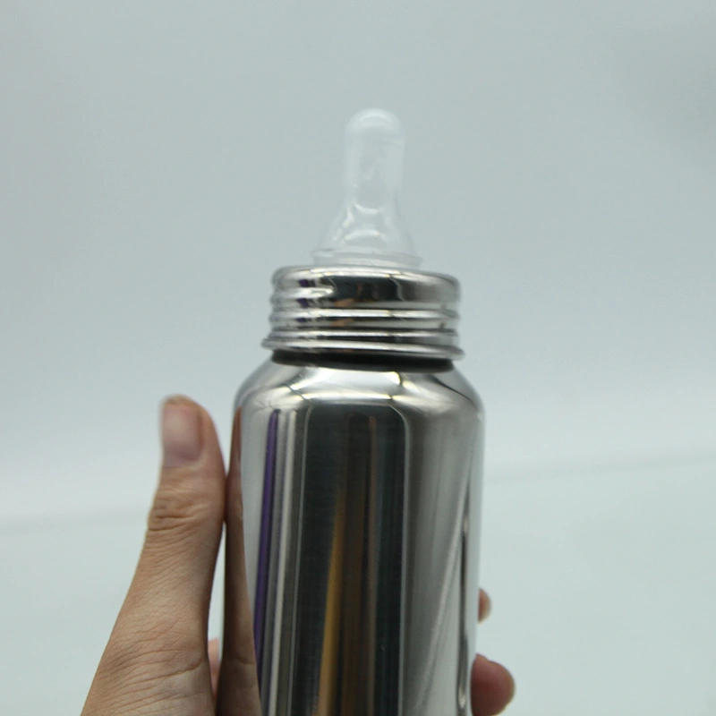 New style creative single wall stainless steel small capacity 120ml and 240ml lovely little baby milk feeding bottle