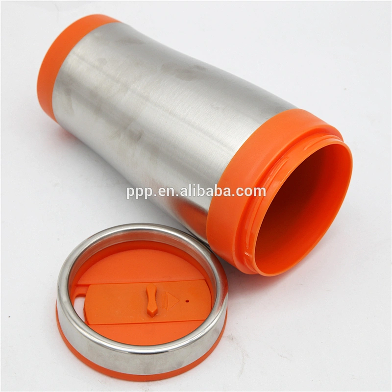 Fashion sublimation double wall inner plastic outer stainless steel travel mugs