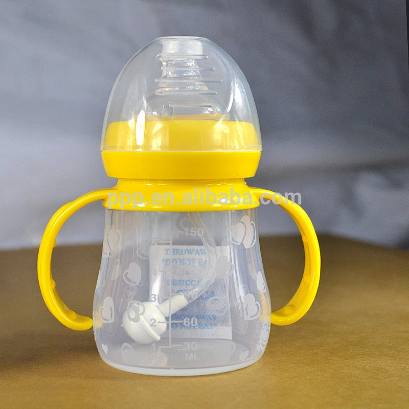 150ml eco-friendly BPA free single wall plastic bottle with nipple and straw/kids' bottle