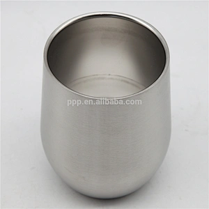 hot sale double wall high-quality stainless steel logo customized beer mug without handle/egg shape