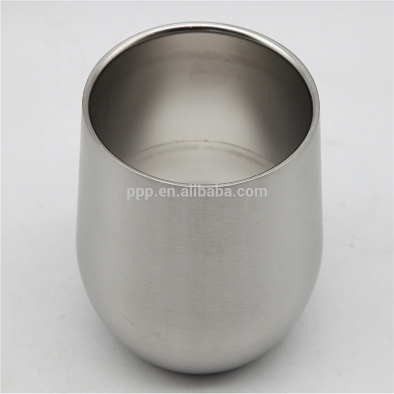 hot sale double wall high-quality stainless steel logo customized beer mug without handle/egg shape