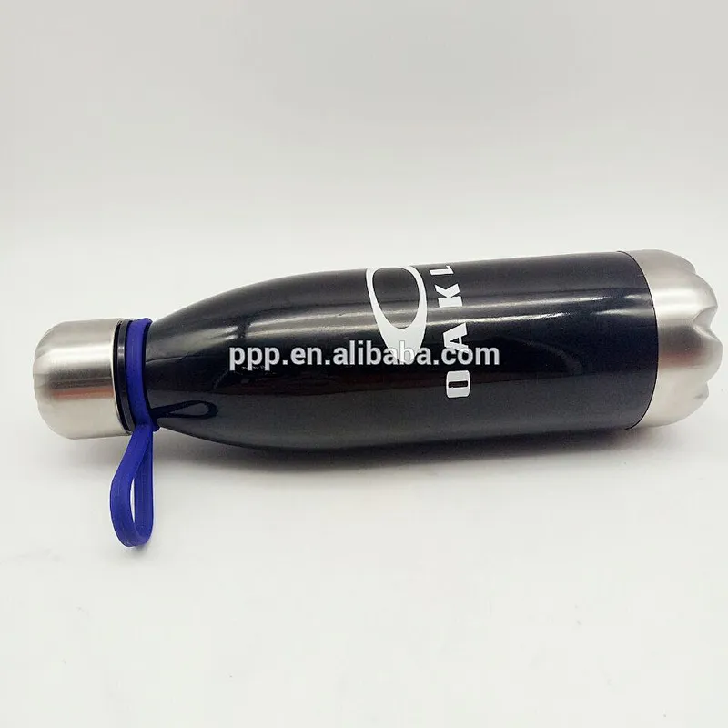 Single wall plastic cola shape sports water bottle with silicone handle for outdoor drinks