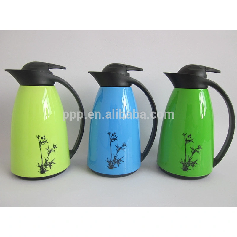 1000ml factory direct wholesale inner glass outer plastic colored coffee mug with cute design