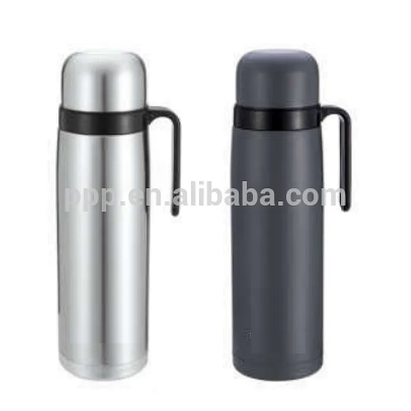 1000ml double wall stainless steel insulated tumbler/bullet shape logo customized vacuum flask with handle /100% leakproof