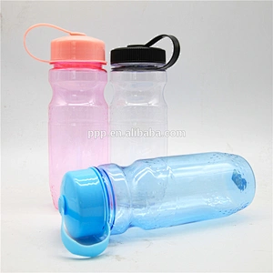 Single wall BPA free platic sports water bottle with handle