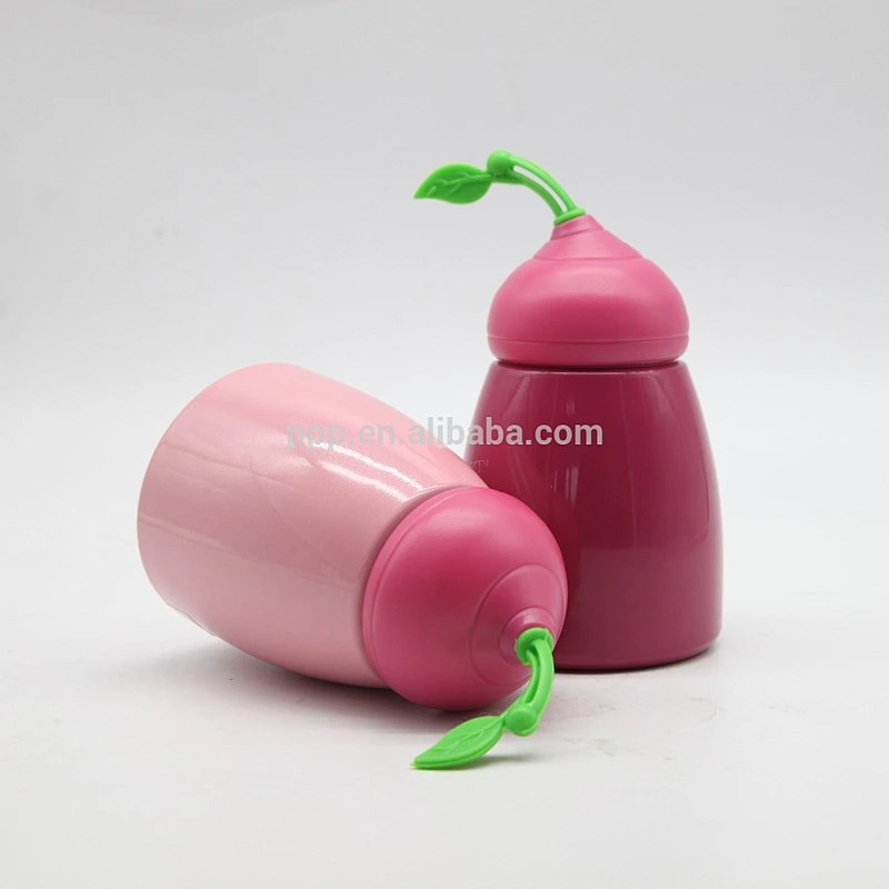260ml double wall high quality stainless steel mini vacuum flask with silicone handle