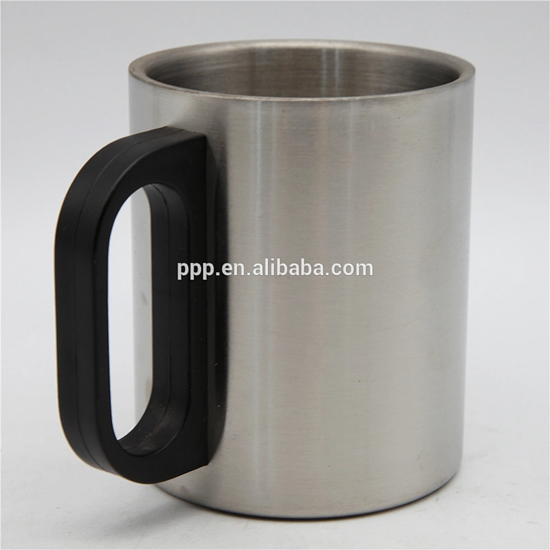Double wall high quality stainless steel beer mug coffee mug with plastic handle