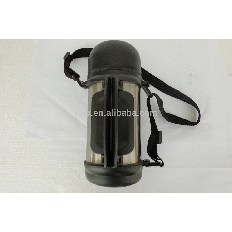 1000 ml 100% leak-proof outdoor activity hiking use stainless steel thermos travel bottle portable with strap and fixed handle