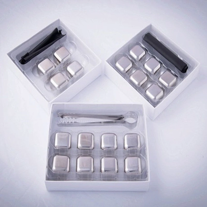 Hot sell stainless steel cocktail ice tartar reuseable whisky instant freeze ice cube
