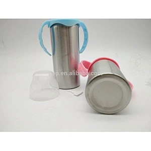 280ml/350ml double wall stainless steel 100% leakproof kid's feeding bottle with fixed handle and scale