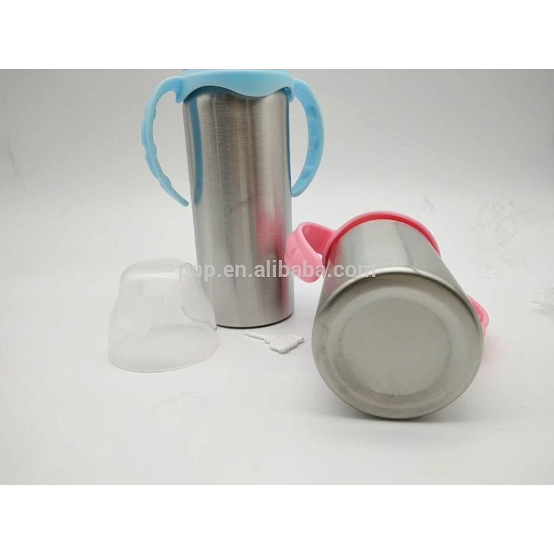 280ml/350ml double wall stainless steel 100% leakproof kid's feeding bottle with fixed handle and scale