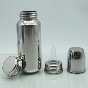 New style creative single wall stainless steel small capacity 120ml and 240ml lovely little baby milk feeding bottle