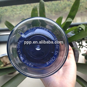 BPA free 16oz double wall clear plastic auto mugs