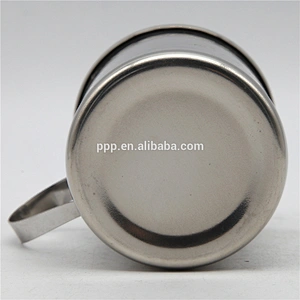 Single wall stainless steel BPA free beer mug with stainless steel handle