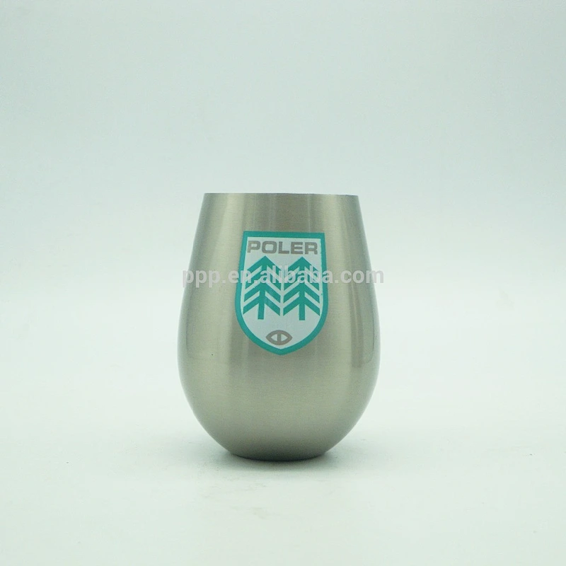 550ml single wall stainless steel thickening type water cup/egg shaped beer mug/drop style shot beer mug without handle