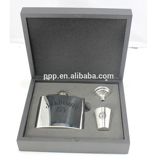 500ml hip flask set,silver hip flask
