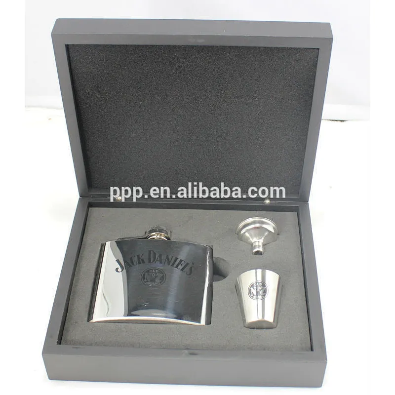 500ml hip flask set,silver hip flask