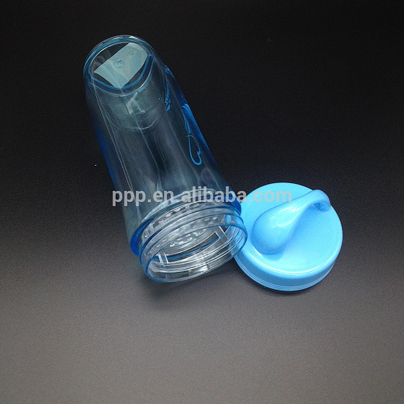 600ml eco-friendly BPA free cute design single wall plastic bottle with rosebox and fixed handle