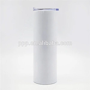 New White Cylinder Shape Water Tumbler 20oz 304 And 201 Double Wall Stainless Steel Insulated Vacuum Coffee Mug