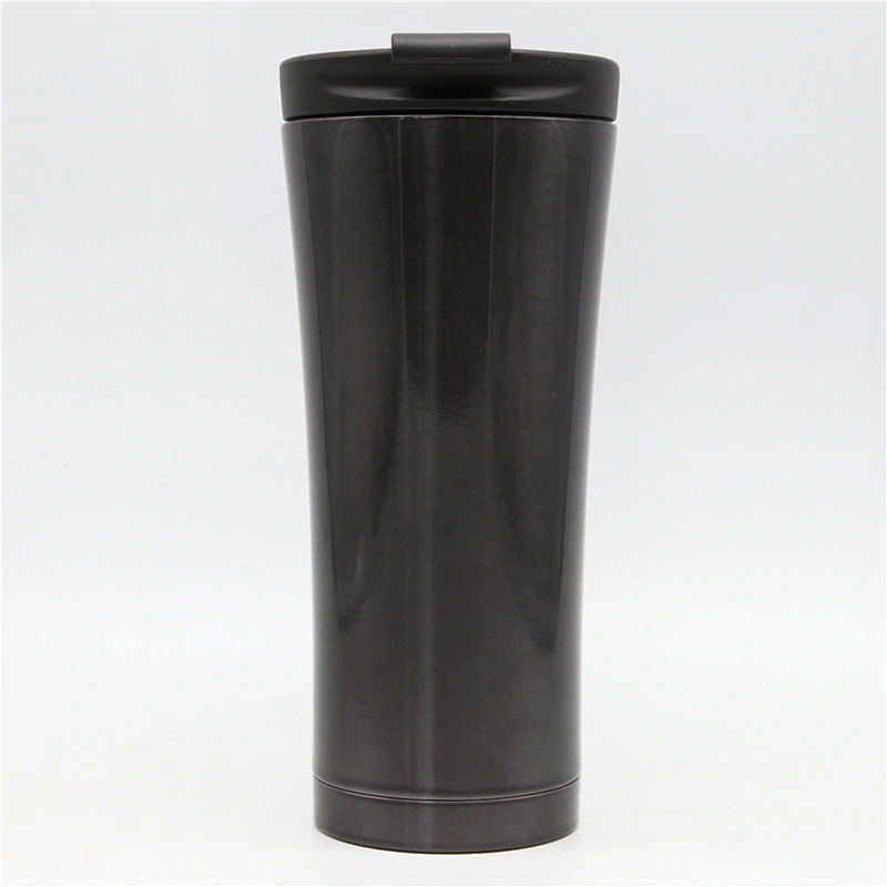 factory wholesale double wall stainless steel vacuum travel mug/coffee mug with flip top lid /insulated auto mug