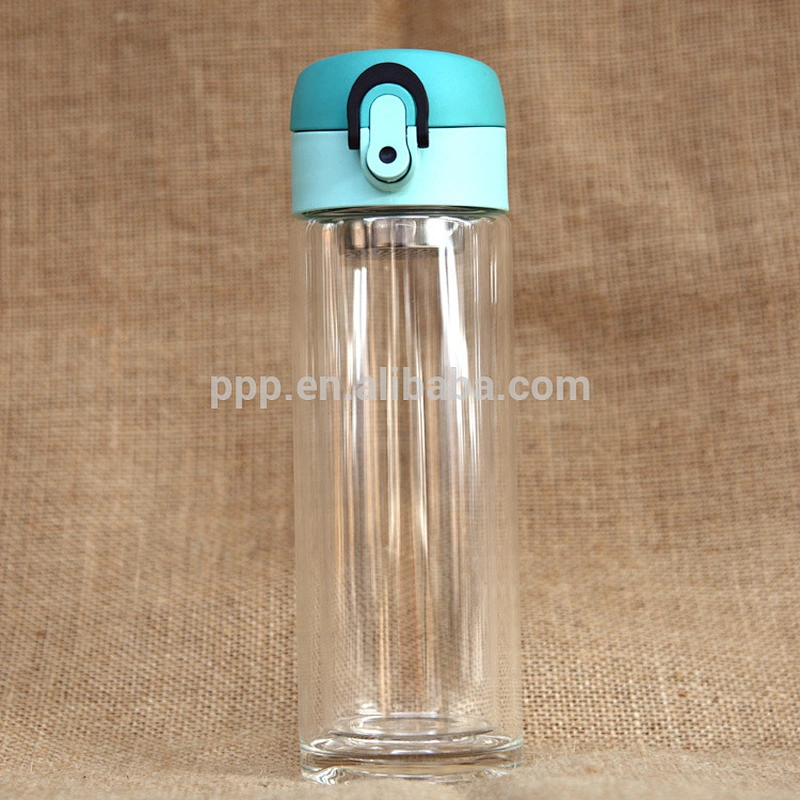 High-Borosilicate Heat-Resistant Glass Water Bottle With Tea Infuser