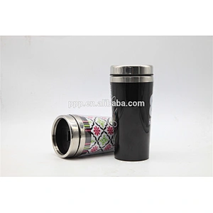 double wave auto cup inner stainless steel outer plastics with paper insert