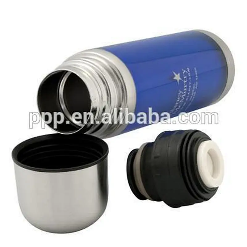 double wall stainless steel inner and plastic outer vacuum flask