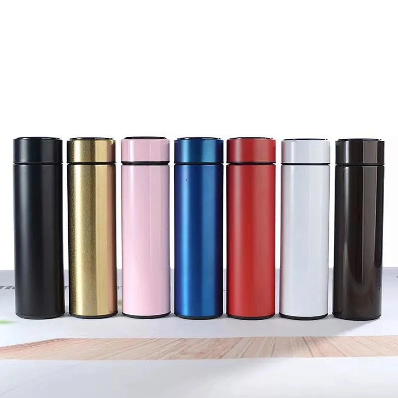 Hot sell 500ml vacuum insulated Touch sensor LED Digital Temperature display Stainless steel water bottle