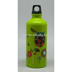 600ml hot sale single wall aluminium logo customized bottle with small mouth and