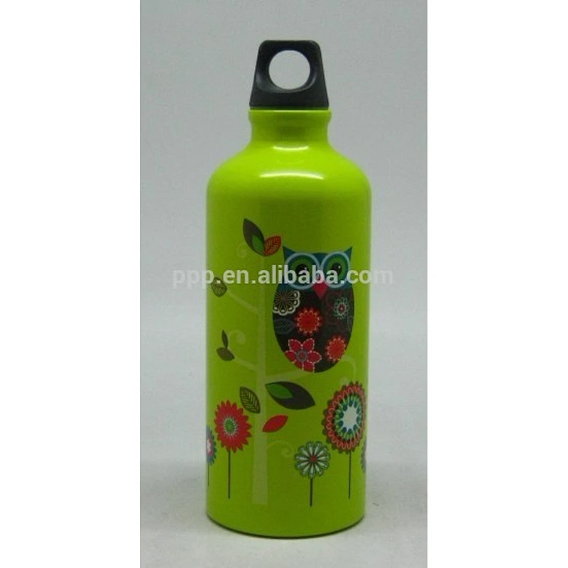 600ml hot sale single wall aluminium logo customized bottle with small mouth and