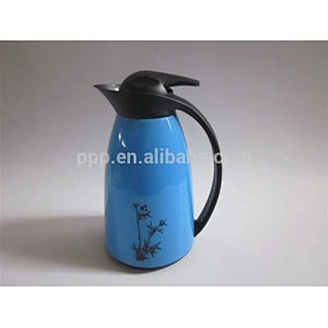 1000ml factory direct wholesale inner glass outer plastic colored coffee mug with cute design