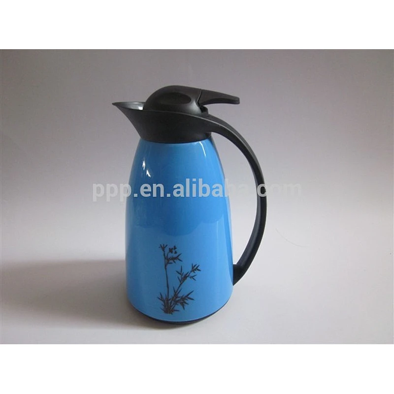 1000ml factory direct wholesale inner glass outer plastic colored coffee mug with cute design