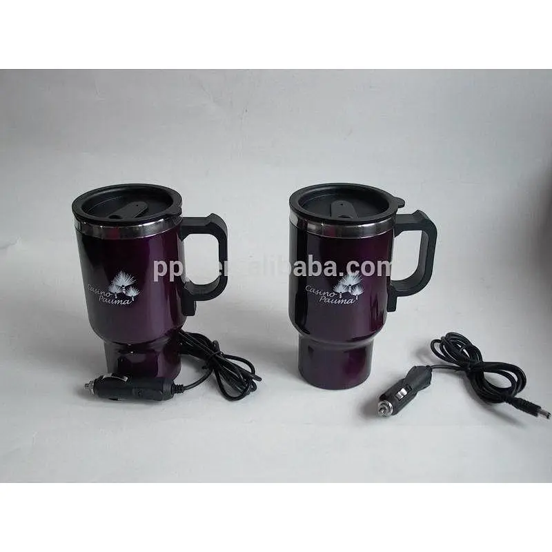 16oz factory direct wholesale 12V USB Gadgets Heated automatic Electic travel Heated Coffee Mug Cup