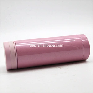 Pink double wall stainless steel stright body vacuum water bottle for girs