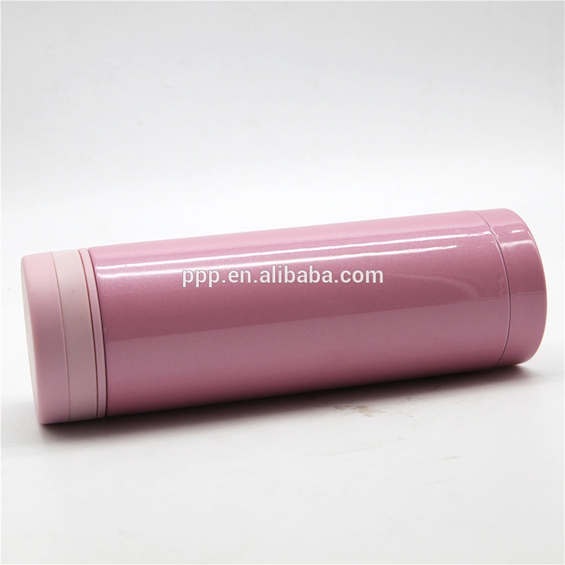 Pink double wall stainless steel stright body vacuum water bottle for girs