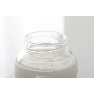 factory glass drink bottle with silicone sleeve