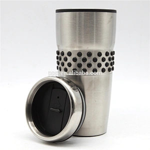 new products BPA free double wall inner plastic outer stainless steel travel mug