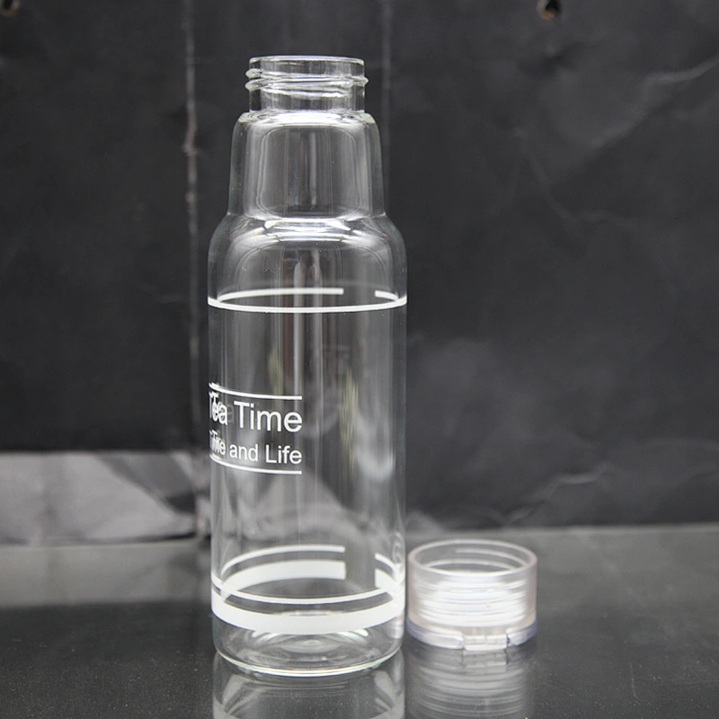 borasilicate glass bottle with string handle